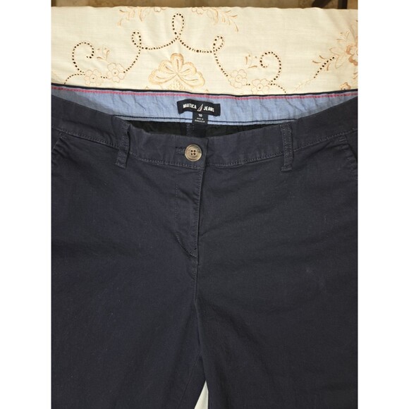 Nautica Jeans Women’s Navy Chino Flat Front Casual Ankle Pants - Size 10‎ - Picture 2 of 3